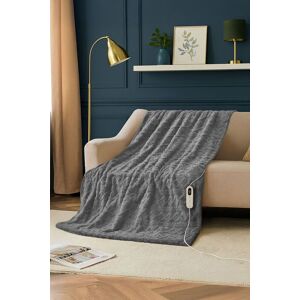 Neo Electric Cable Knit Effect Heated Throw Reversible Blanket in Grey Size: 130 cm x160 cm Grey 130 cm x160 cm Neo Electric Cable Knit Effect Heated Throw Reversible Blanket in Grey Size: 130 cm x160 cm Grey 130 cm x160 cm