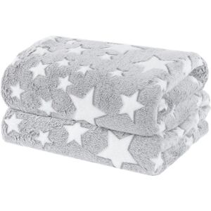 Wicked Gizmos Starry Night Glow in the Dark Blanket - Pink in Grey Grey Wicked Gizmos Starry Night Glow in the Dark Blanket - Pink in Grey Grey