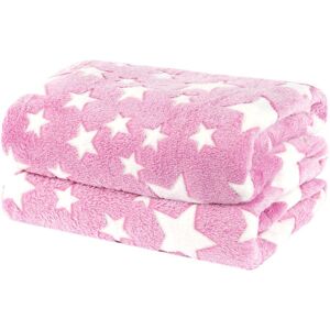 Wicked Gizmos Starry Night Glow in the Dark Blanket - Pink in Dusty Pink Dusty Pink Wicked Gizmos Starry Night Glow in the Dark Blanket - Pink in Dusty Pink Dusty Pink