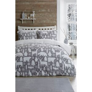Fusion 'Arctic Animals' Christmas Duvet Cover Set in Grey Size: Single Grey Single Fusion 'Arctic Animals' Christmas Duvet Cover Set in Grey Size: Single Grey Single