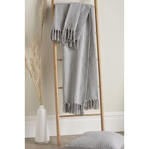 Drift Home 'Quinn' Subtle Woven Stripe Throw in Grey Size: 200 cm x 200 cm Grey 200 cm x 200 cm Drift Home 'Quinn' Subtle Woven Stripe Throw in Grey Size: 200 cm x 200 cm Grey 200 cm x 200 cm