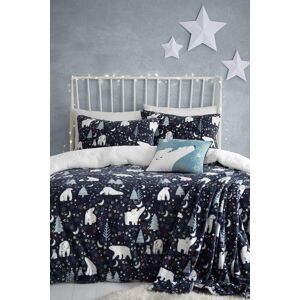 Fusion 'Starry Night' Cosy Fleece Duvet Cover Set in Blue Size: Single Blue Single Fusion 'Starry Night' Cosy Fleece Duvet Cover Set in Blue Size: Single Blue Single