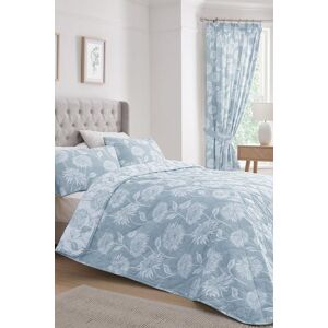 Dreams & Drapes 'Chrysanthemum' Reversible Bedspread in Blue Blue Dreams & Drapes 'Chrysanthemum' Reversible Bedspread in Blue Blue