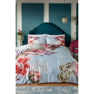 Laurence Llewelyn-Bowen 'Mayfair Lady' Floral Fantasy 100% Cotton Duvet Cover Set in Blue Size: Double Blue Double Laurence Llewelyn-Bowen 'Mayfair Lady' Floral Fantasy 100% Cotton Duvet Cover Set in Blue Size: Double Blue Double