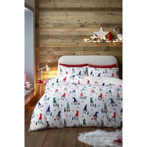 Fusion 'Festive Gonks' Plush Duvet Cover Set in Red Size: Single Red Single Fusion 'Festive Gonks' Plush Duvet Cover Set in Red Size: Single Red Single