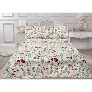 New Edge Blinds Poppies Bedspread Size: Double Multicolor Double New Edge Blinds Poppies Bedspread Size: Double Multicolor Double