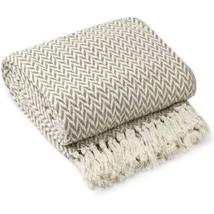 New Edge Blinds Chevron Collection Cotton Throw in Natural Size: 127 cm x 152 cm Natural 127 cm x 152 cm New Edge Blinds Chevron Collection Cotton Throw in Natural Size: 127 cm x 152 cm Natural 127 cm x 152 cm