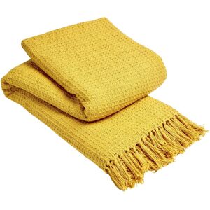New Edge Blinds Lisbon Pure Cotton Honeycomb Throw in Ochre, 127 x 152cm in Mustard Size: 228 cm x 254 cm Mustard 228 cm x 254 cm New Edge Blinds Lisbon Pure Cotton Honeycomb Throw in Ochre, 127 x 152cm in Mustard Size: 228 cm x 254 cm Mustard 228 cm x 254 cm