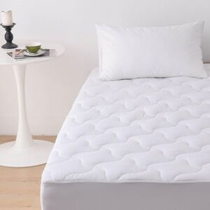 Glamhaus Mattress Topper with Fitted Skirt - Oeko Tex 100 & Silvadur - Single in White White Single Glamhaus Mattress Topper with Fitted Skirt - Oeko Tex 100 & Silvadur - Single in White White Single