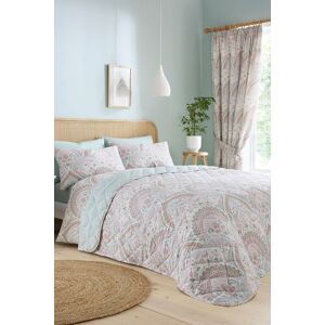 Dreams & Drapes 'Palais' Jacobean Damask Inspired Print Quilted Bedspread in Green Green Dreams & Drapes 'Palais' Jacobean Damask Inspired Print Quilted Bedspread in Green Green