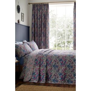 Dreams & Drapes 'Bessie' Ditsy Floral Print Quilted Bedspread in Navy Navy Dreams & Drapes 'Bessie' Ditsy Floral Print Quilted Bedspread in Navy Navy