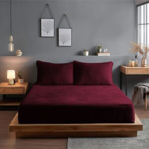 Snug City Teddy Fitted Sheet 30cm Extra Deep Soft Cuddly Soft Touch Bedding in Plum Size: King Plum King Snug City Teddy Fitted Sheet 30cm Extra Deep Soft Cuddly Soft Touch Bedding in Plum Size: King Plum King
