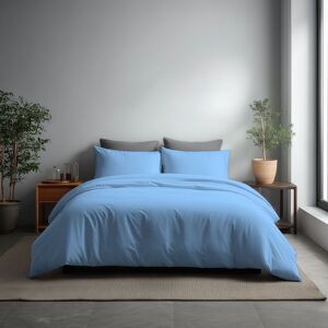 Snug City Microfibre Soft Touch Duvet Cover & Pillowcase/s Set Bed Linen in Light Blue Size: Super King Light Blue Super King Snug City Microfibre Soft Touch Duvet Cover & Pillowcase/s Set Bed Linen in Light Blue Size: Super King Light Blue Super King