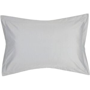 CHRISTY 400TC Luxury Cotton Sateen Plain Dye Oxford Pillowcases Pair in Light Grey Light Grey CHRISTY 400TC Luxury Cotton Sateen Plain Dye Oxford Pillowcases Pair in Light Grey Light Grey