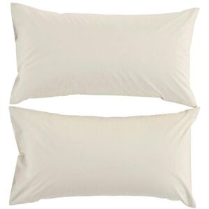 CHRISTY Pure Cotton Percale King Pillowcase Pair in Beige Beige CHRISTY Pure Cotton Percale King Pillowcase Pair in Beige Beige