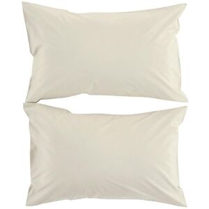 CHRISTY Pure Cotton Percale Standard Pillowcase Pair in Beige Beige CHRISTY Pure Cotton Percale Standard Pillowcase Pair in Beige Beige