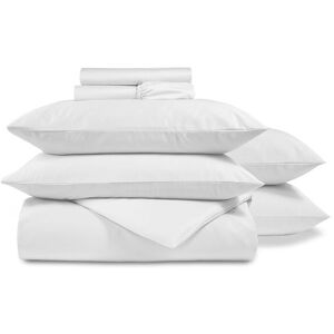 CHRISTY 400TC Luxury Cotton Sateen Plain Dye Bedding Gift Set Bundle in White Size: Super King White Super King CHRISTY 400TC Luxury Cotton Sateen Plain Dye Bedding Gift Set Bundle in White Size: Super King White Super King