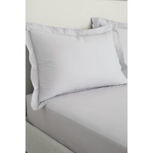 Bianca '200 Thread Count Cotton Percale' Oxford Pillowcases in Grey Grey Bianca '200 Thread Count Cotton Percale' Oxford Pillowcases in Grey Grey