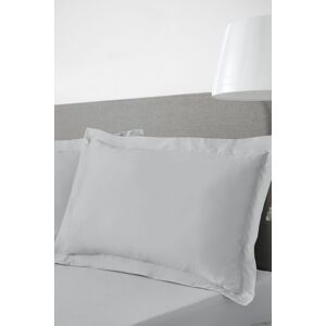 Bianca - Oxford Pillowcase - Grey - One Size - Cotton Sateen - Pillowcase Pair Bianca - Oxford Pillowcase - Grey - One Size - Cotton Sateen - Pillowcase Pair
