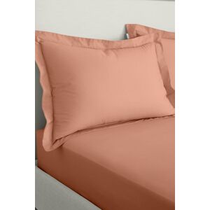 Bianca '200 Thread Count Cotton Percale' Oxford Pillowcases in Terracotta Terracotta Bianca '200 Thread Count Cotton Percale' Oxford Pillowcases in Terracotta Terracotta
