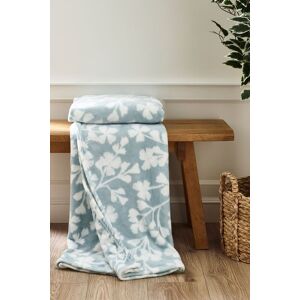 Catherine Lansfield 'Brooke Floral' Cosy Fleece Blanket Throw in Duck Egg Blue Size: 200 cm x 240 cm Duck Egg Blue 200 cm x 240 cm Catherine Lansfield 'Brooke Floral' Cosy Fleece Blanket Throw in Duck Egg Blue Size: 200 cm x 240 cm Duck Egg Blue 200 cm x 240 cm