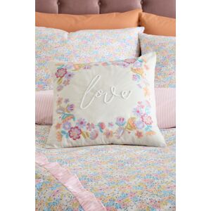 Catherine Lansfield 'Love' Embroidered Cushion in Natural Size: 45 cm x 45 cm Natural 45 cm x 45 cm Catherine Lansfield 'Love' Embroidered Cushion in Natural Size: 45 cm x 45 cm Natural 45 cm x 45 cm