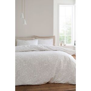 Bianca 'Woodland' 200 Thread Count Cotton Reversible Duvet Cover Set in Natural Size: Double Natural Double Bianca 'Woodland' 200 Thread Count Cotton Reversible Duvet Cover Set in Natural Size: Double Natural Double