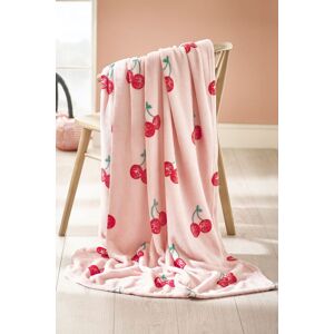 Catherine Lansfield 'Disco Cherries' Cosy Fleece Oversized Blanket Throw in Pink Size: 200 cm x 240 cm Pink 200 cm x 240 cm Catherine Lansfield 'Disco Cherries' Cosy Fleece Oversized Blanket Throw in Pink Size: 200 cm x 240 cm Pink 200 cm x 240 cm