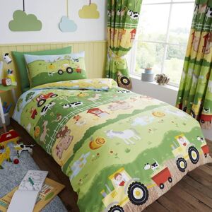 Happy Linen Company Kids Farm Animals Counting Sheep Reversible Duvet Cover Bedding Set in Green Size: Toddler Green Toddler Happy Linen Company Kids Farm Animals Counting Sheep Reversible Duvet Cover Bedding Set in Green Size: Toddler Green Toddler