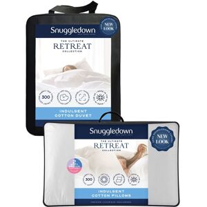 Snuggledown Retreat Cotton 13.5 Tog Winter Duvet With 2 Pillows in White Size: Super King White Super King Snuggledown Retreat Cotton 13.5 Tog Winter Duvet With 2 Pillows in White Size: Super King White Super King
