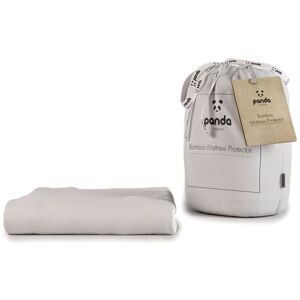 Panda London Bamboo Mattress Protector in White Size: Single White Single Panda London Bamboo Mattress Protector in White Size: Single White Single