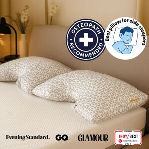 Brightr Sleep 2 pack MoonHug Adjustable Memory Foam pillow with cut out in Grey Grey Brightr Sleep 2 pack MoonHug Adjustable Memory Foam pillow with cut out in Grey Grey