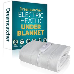 Dreamcatcher Single Electric Blanket Heated Bed Under Blanket Polyester Detachable Control 3 Heat Settings in White White Single Dreamcatcher Single Electric Blanket Heated Bed Under Blanket Polyester Detachable Control 3 Heat Settings in White White Single