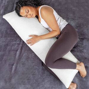Aamira Bolster Long Full Body Cushion Pillow 120x40cm, Orthopaedic Shredded Memory Foam, Pregnancy & Side Sleepers Washable Cover Size: 120x40 cm White 120x40 cm Aamira Bolster Long Full Body Cushion Pillow 120x40cm, Orthopaedic Shredded Memory Foam, Pregnancy & Side Sleepers Washable Cover Size: 120x40 cm White 120x40 cm