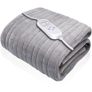 Dreamcatcher XL Electric Throw Heated Double Over Blanket Fleece - Silver Silver Double Dreamcatcher XL Electric Throw Heated Double Over Blanket Fleece - Silver Silver Double