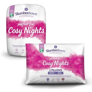Slumberdown Cosy Nights 10.5 Tog All Year Round Duvet With 2 Pillows in White Size: Super King White Super King Slumberdown Cosy Nights 10.5 Tog All Year Round Duvet With 2 Pillows in White Size: Super King White Super King
