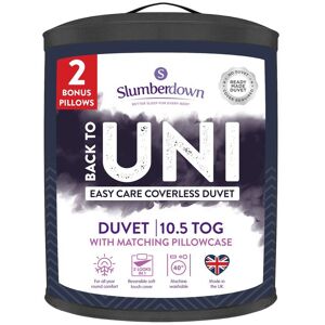 Slumberdown Navy Back to Uni Bed Set - 10.5 Tog Coverless Kingsize Duvet & Pillow Set Slumberdown Navy Back to Uni Bed Set - 10.5 Tog Coverless Kingsize Duvet & Pillow Set