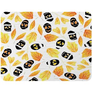 Benjamin Tate Design Autumn Leaves & Halloween Skulls Blanket in Natural Size: 120 cm x 150 cm Natural 120 cm x 150 cm Benjamin Tate Design Autumn Leaves & Halloween Skulls Blanket in Natural Size: 120 cm x 150 cm Natural 120 cm x 150 cm