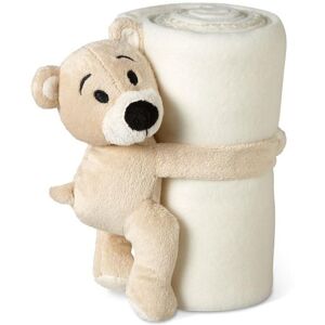 MidOcean Manta Fleece Bear Blanket in White White MidOcean Manta Fleece Bear Blanket in White White