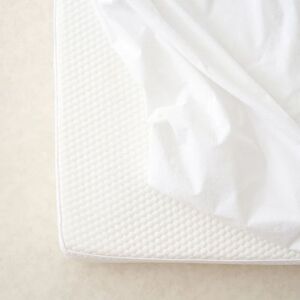 The Tiny Bed Company Waterproof Fitted Mattress Protector (120 x 60cm) in White Size: Cot White Cot The Tiny Bed Company Waterproof Fitted Mattress Protector (120 x 60cm) in White Size: Cot White Cot