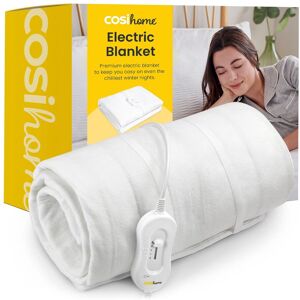 Cosi Home Electric Blanket in White Size: Single White Single Cosi Home Electric Blanket in White Size: Single White Single