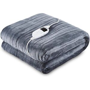 Geepas Electric Heated Throw Blanket 9 Hour Timer 130 x 180 cm in Grey Grey 130 x 180 cm Geepas Electric Heated Throw Blanket 9 Hour Timer 130 x 180 cm in Grey Grey 130 x 180 cm