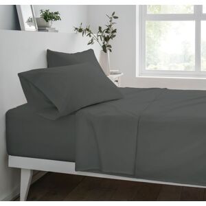 Smart Living Polycotton Bed Linen Luxury Fitted Bedsheet or Pillowcase Non Iron in Charcoal Size: Double Fitted Charcoal Double Fitted Smart Living Polycotton Bed Linen Luxury Fitted Bedsheet or Pillowcase Non Iron in Charcoal Size: Double Fitted Charcoal Double Fitted