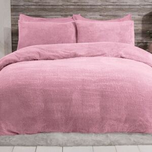 Smart Living Luxury Teddy Plain Duvet Cover & Pillowcase Set in Mauve Size: Super King Mauve Super King Smart Living Luxury Teddy Plain Duvet Cover & Pillowcase Set in Mauve Size: Super King Mauve Super King