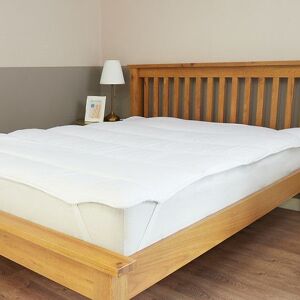 Early's of Witney 'Sateen Stripe' Mattress Topper in White Size: Double White Double Early's of Witney 'Sateen Stripe' Mattress Topper in White Size: Double White Double