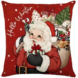 Obasyhig Christmas Print Sofa Pillow Cover in Red Size: EU Single Red EU Single Obasyhig Christmas Print Sofa Pillow Cover in Red Size: EU Single Red EU Single