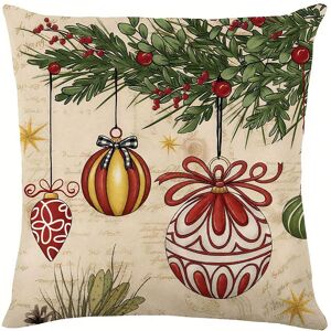 Obasyhig Christmas Print Sofa Pillow Cover in White Size: EU Single White EU Single Obasyhig Christmas Print Sofa Pillow Cover in White Size: EU Single White EU Single