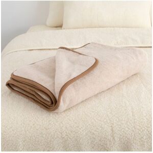 Native Natural Merino Wool Blanket - 130x170 Cappucino in Natural Size: Double Natural Double Native Natural Merino Wool Blanket - 130x170 Cappucino in Natural Size: Double Natural Double