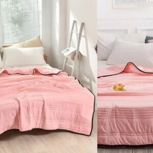 Obasyhig Cooling Thin Summer Blanket in Pink Size: Super King Pink Super King Obasyhig Cooling Thin Summer Blanket in Pink Size: Super King Pink Super King
