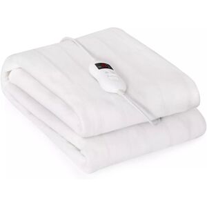 Costway Single Heated Mattress Pad Electric Bed Warmer Heated Blanket w/8 Temp Settings in White White Costway Single Heated Mattress Pad Electric Bed Warmer Heated Blanket w/8 Temp Settings in White White